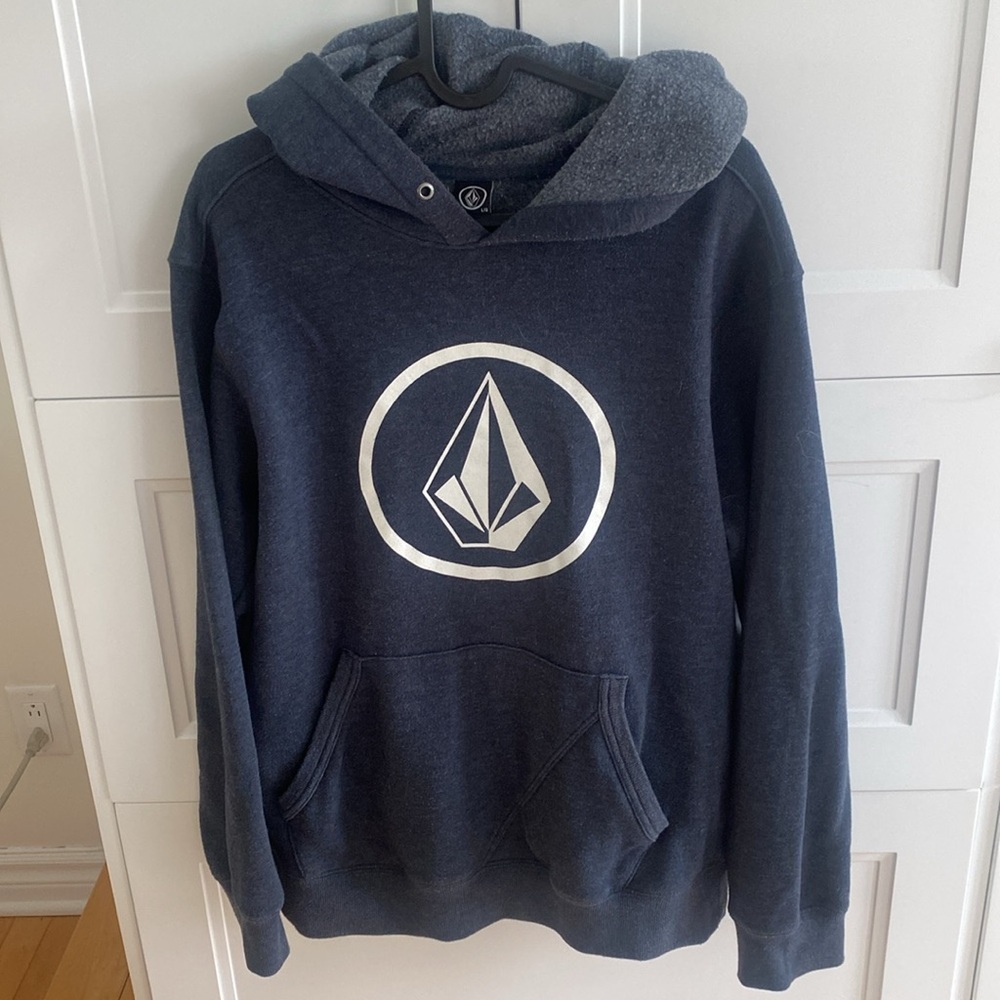 Volcom Dark Blue Hoodie with Logo size